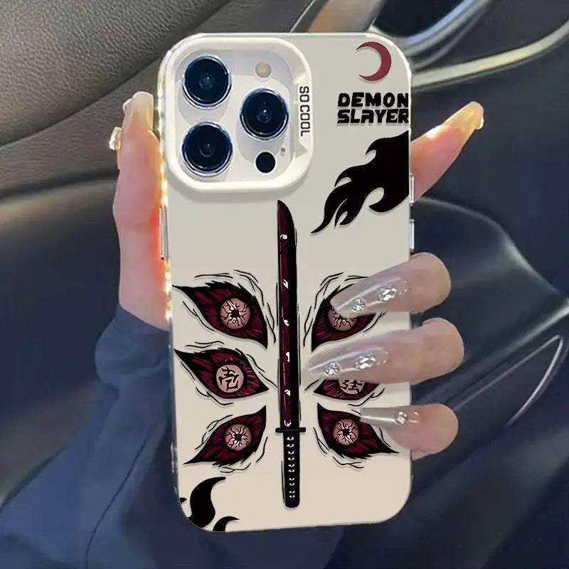 Red Eyes Ghost Blade Phone Case for iPhone 11 12 13 14 15 16 Pro Max XS X XR XSMAX MINI 8 7 Plus Shockproof Matte Hard Cover
