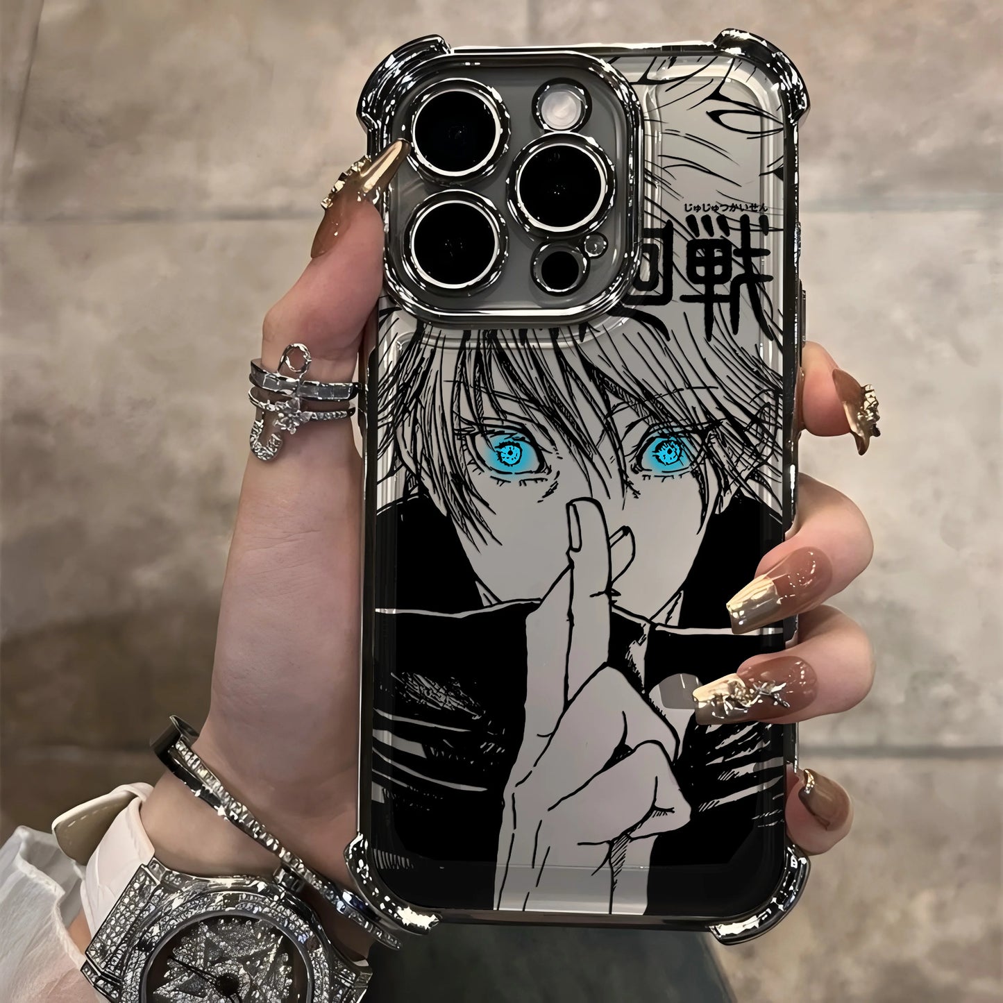 Anime Jujutsu Kaisen Phone Case For iPhone 17 Air 16 e 15 14 13 12 11 Plus Mini Pro Max X XR XS SE Shockproof Gojo Plating Case