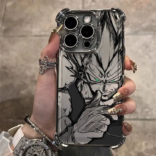 Manga Anime GokuS Cool DragonS BallS Plating Phone Case For iPhone 17 17e 16e 16 15 14 13 12 11 Pro Max Mini Air Plus Anti-Fall