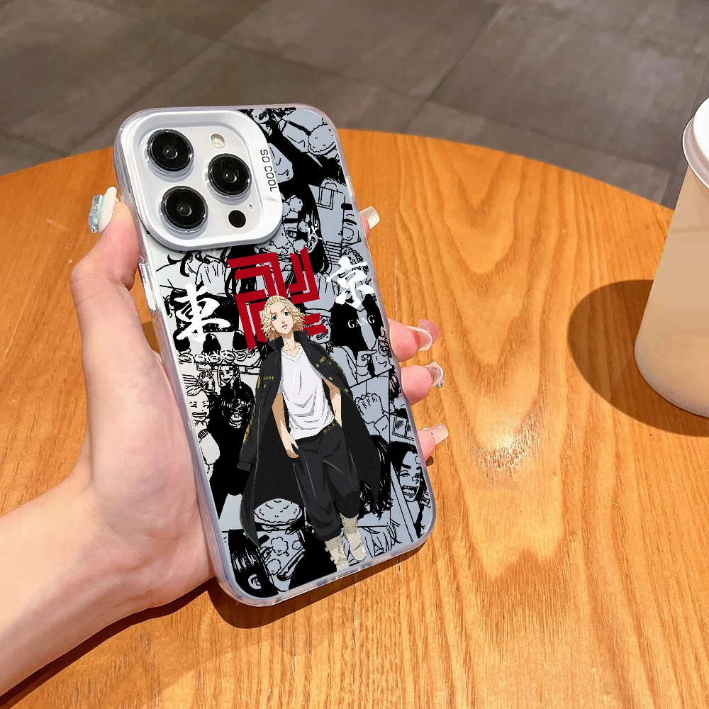 Tokyo Revenger phone case FUNDA for iPhone 12 11 13 14 15 16 17Max Pro Plus Mini Electroplated Silver lMDaser Color Cover