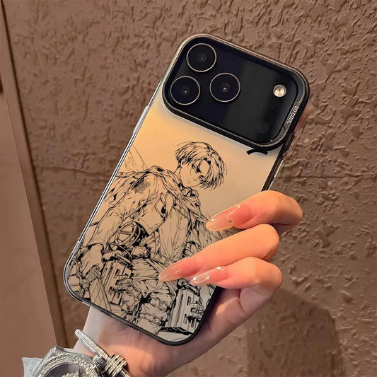 Hot Anime A-Attack on Titan Phone Case For iPhone 17 16 15 14 13 12 11 Pro Max Designer Matte Laser Aurora Funda Phone Case