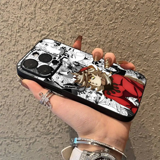 D-Demon Doma Douma S-Slayer Phone Case For iPhone 17,16,15,14,13,12,Pro,Max,Plus,E,SE4,Air,Mini Black Soft Box
