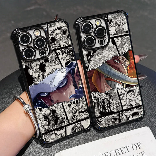 One P-Pieces L-Luffies Phone Case for iPhone 17 Air 16 15 14 Plus 13 12 11 Pro Max X Xs XR 8 e Anti-drop Transparent Soft Cover