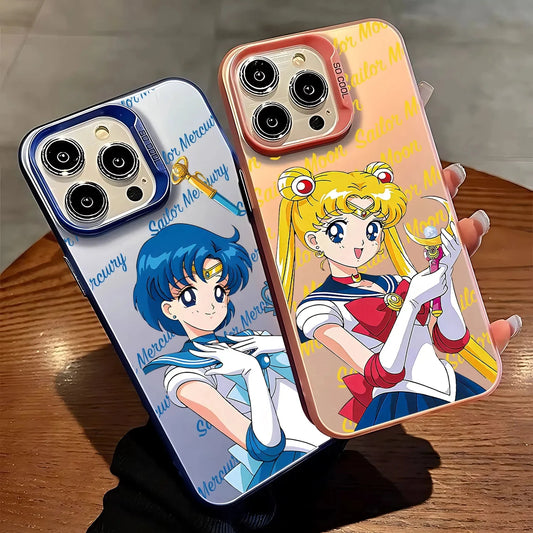 New Anime M-Moons s-Sailors Phone Case For iPhone 16 15 14 13 12 11 Pro Max X XR XSMAX 8 7 Plus Candy Matte Shockproof Cover