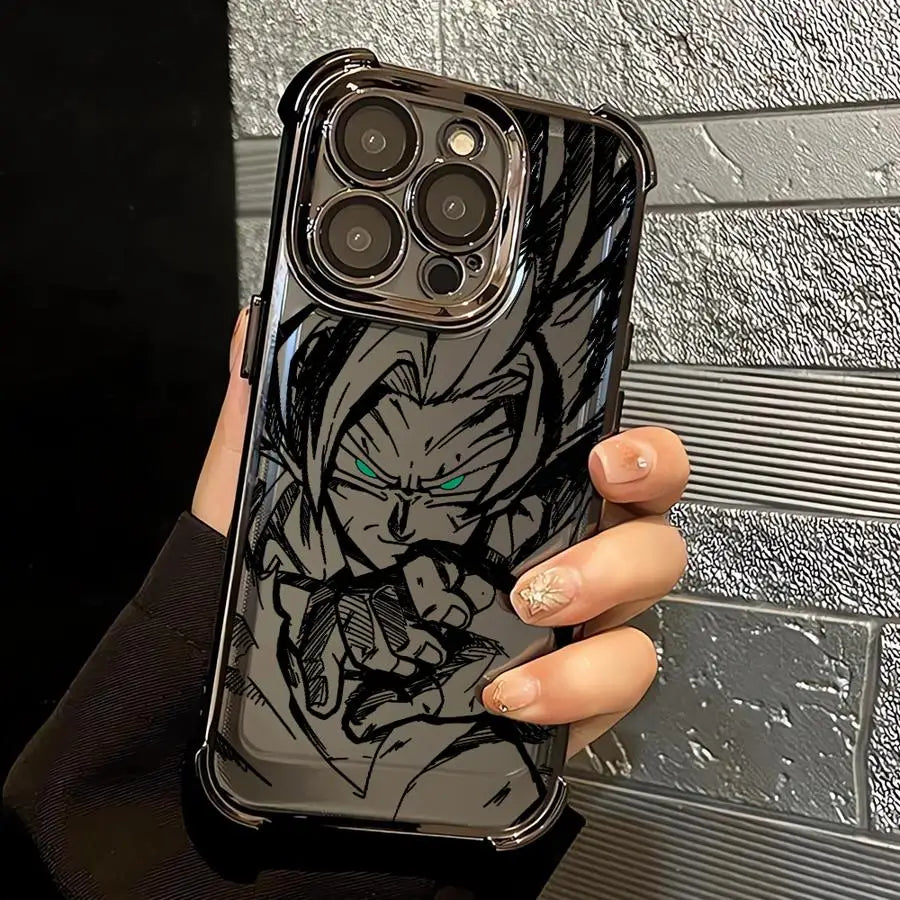 Phone Case for Apple iPhone 14 Pro XR 12 16 15Pro Max 11 13 16Plus XS MAX 15 11Pro Clear Cover Super Dragon Ball Goku