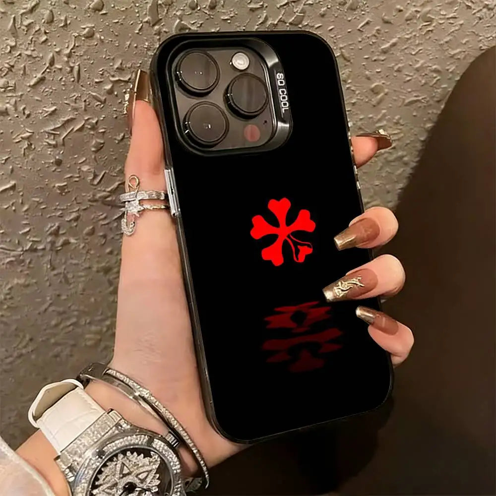 Black Clover A-Asta Cool Phone Case For iPhone 17,16,15,14,13,12,11 Plus,Pro Max,XS,Colorful Silver Black Cover