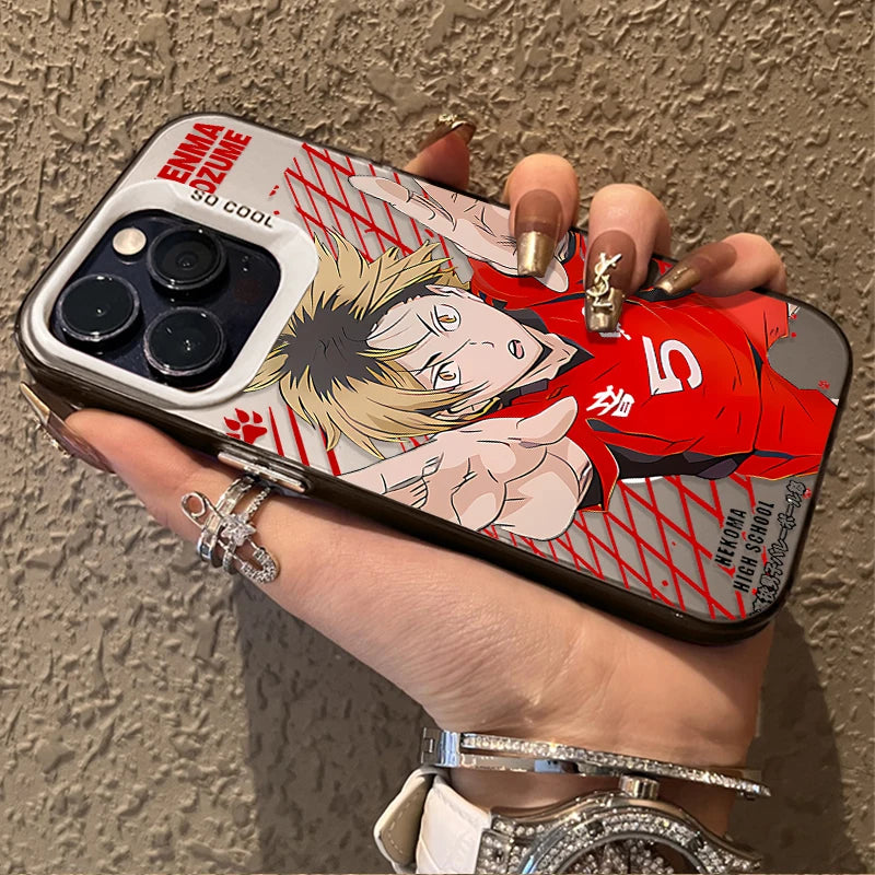 Anime Haikyuu Plating Hard Phone Case for iPhone 16 15 14 13 12 11 Pro Max XS X XR 8 7 Plus SE 2020 Shockproof Matte Back Cover