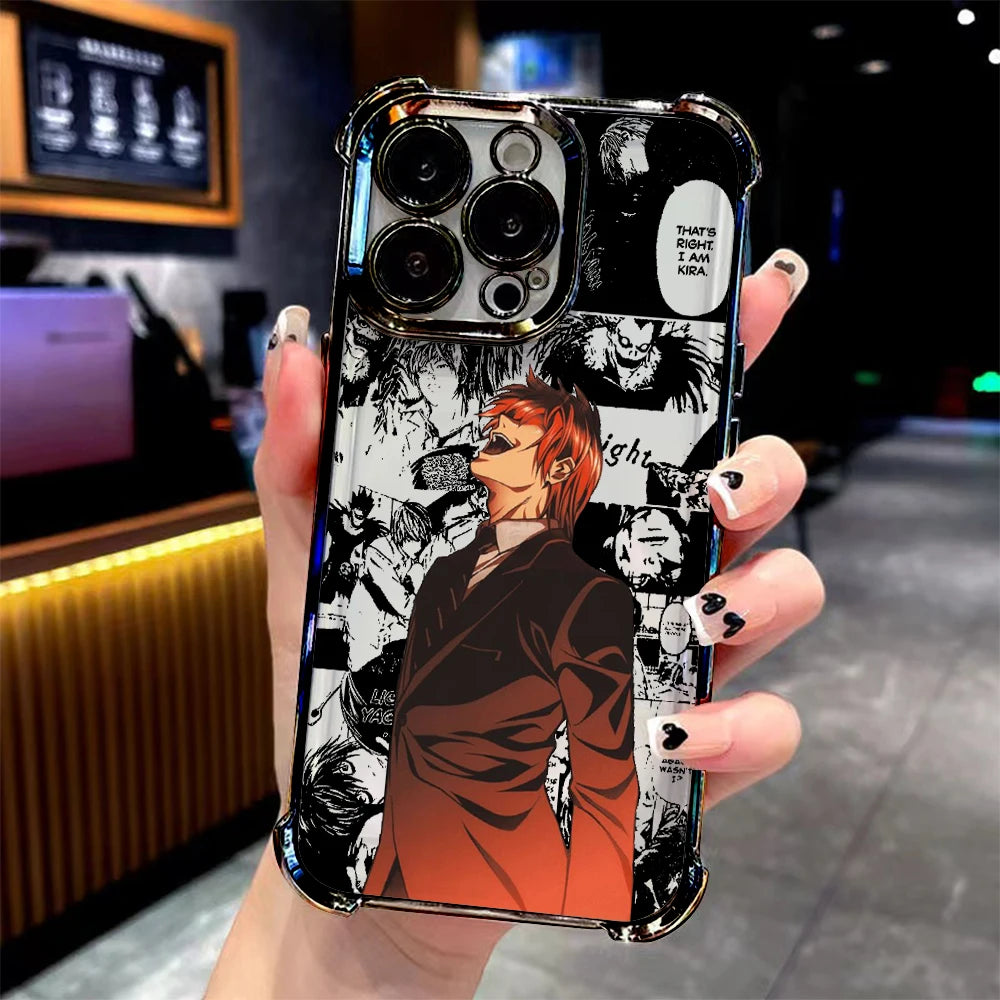 Anime DEATH NOTE Misa Amane Plating Phone Case For iPhone 17 16e 16 15 14 13 12 11 Pro Max X XR XSMax Mini Air Plus Anti-Fall