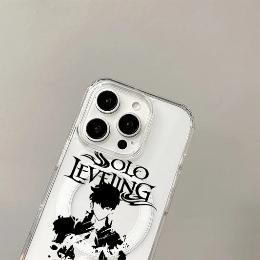 Solo Leveling Sung Jin-Woo Wireless Charging Case for iPhone 17 Air 16 E 15 14 Plus 13 12 Mini 11 Pro Max Silicone Hard Cover
