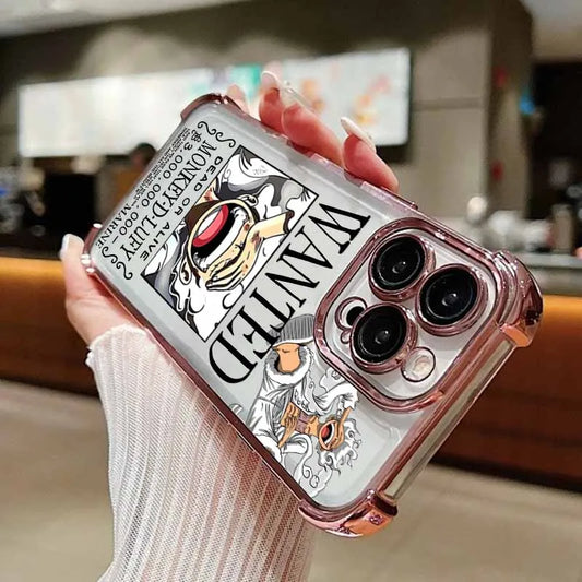 Anime O-One Pieces For iPhone 17 AIR 16E 16 15 14 13 12 11 XS Pro Max mini Plus Plating Anti-Fall Cool Phone Case