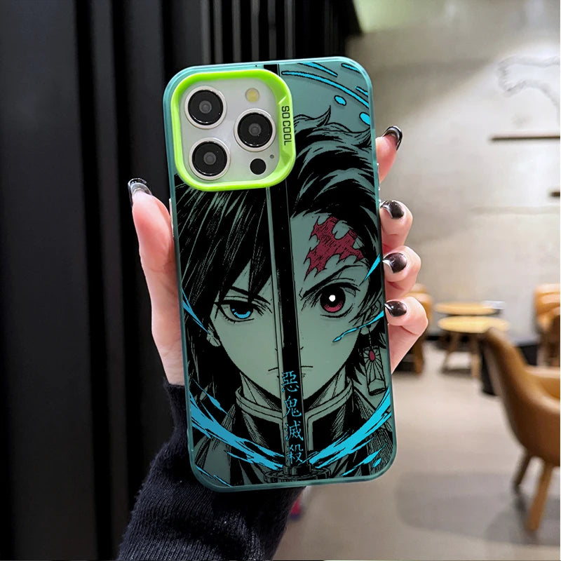 Phone Case for DEMON SLAYER TANJIRO GIYUU RENGOKU iPhone 12 17 Air Pro Max 16 15 11 14 13 Pro Max XS X XR Plus 8 7 SE 2020 Cover