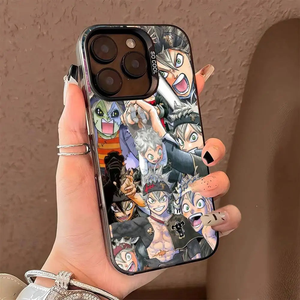 Black Clover Anime Phone Case Phone Case Color Silver Shell For IPhone 17 16 15 14 13 12 11 Pro Max Plus