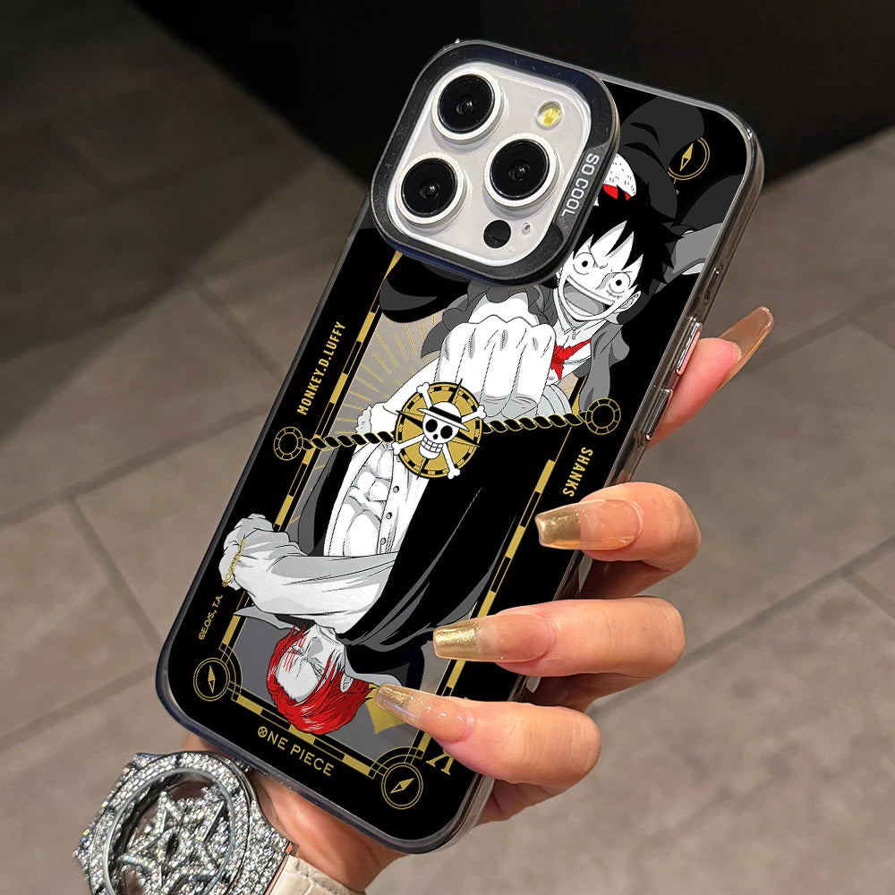 One Luffies Z-Zoroes Pieces Phone Case for Xiaomi Redmi 14C 13C 12C 10 Note 15 14 13 12 Pro Plus 4G 5G Silver Hard Cover