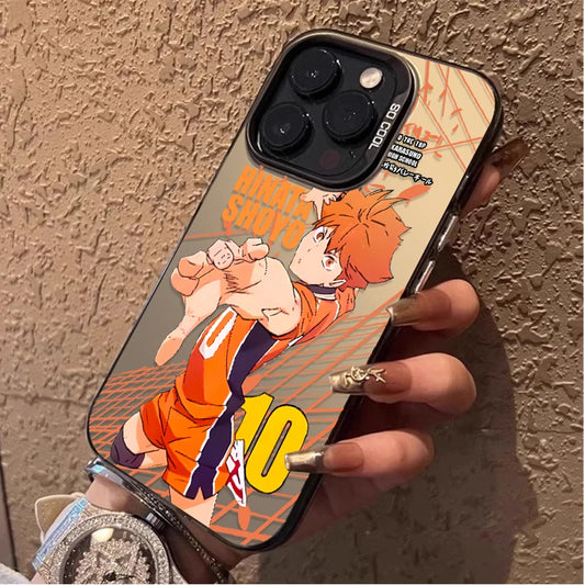 Anime Haikyuu Plating Hard Phone Case for iPhone 16 15 14 13 12 11 Pro Max XS X XR 8 7 Plus SE 2020 Shockproof Matte Back Cover
