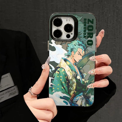 Anime Swordsman Phone Case for iPhone 16/15/14/13/12 Pro Max, Shockproof Cover Warrior Aesthetic Manga Style Cool Man  Character