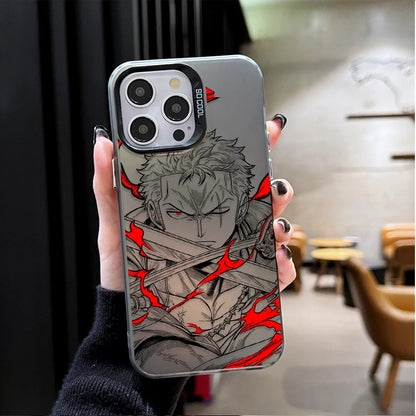 O-One P-Piece Hard Plating Case for Luffy Zoro IPhone 12 17 Air Pro Max 16 15 11 14 13 Pro Max XS X XR Plus 8 7 SE 2020 Cover