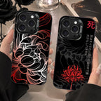 TOKYO GHOUL RED SPIDER LILY SNAKE BLOOD LOTUS Case for iPhone 12 17 Air Pro Max 16 15 11 14 13 Pro Max XS X XR Plus 8 7 SE 2020