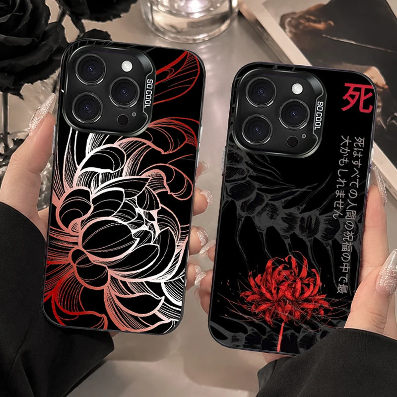 TOKYO GHOUL RED SPIDER LILY SNAKE BLOOD LOTUS Case for iPhone 12 17 Air Pro Max 16 15 11 14 13 Pro Max XS X XR Plus 8 7 SE 2020
