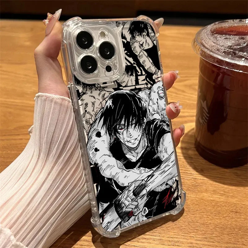 Jujutsus Anime Kaisens Phone Case Clear For iPhone 17 16 14 15 11 12 13 Pro Max 16 E Plus 17 Air Soft Shockproof Anti-fall Cover