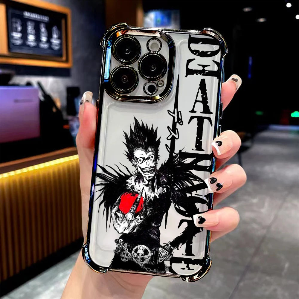 Anime DEATH NOTE Misa Amane Plating Phone Case For iPhone 17 16e 16 15 14 13 12 11 Pro Max X XR XSMax Mini Air Plus Anti-Fall