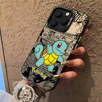 Cartoon Phone Case For PokemonS iPhone 16 15 14 13 12 11 Pro Max X XR XSMAX 8 7 Plus Candy Matte Shockproof Back Cover