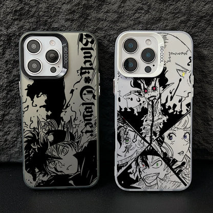 Black Clovers Astas Phone Case for Samsung Galaxy S26 S25 Edge S24 S23 S22 S21 FE S20 Ultra Plus 5G Colorful Silver Hard Cover