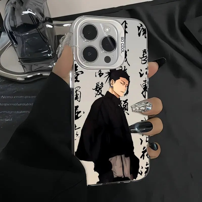 Jujutsu Kaisen Satoru Gojo Phone Case For iPhone 16 15 14 13 12 11 Pro Max X XR XSMAX 8 7 Plus Candy Matte Shockproof Back Cover