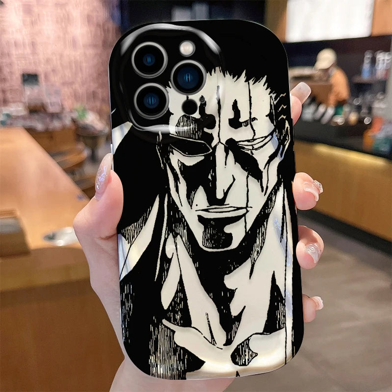 Anime Bleach Wave Case for iPhone 16 15 14 Pro Max 13 12 Mini 11 XS X XR 8 7 Plus SE 2022 2020 Soft Shockproof Back Cover Funda