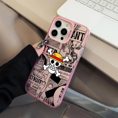 One Piece Bone Logo Cover Phone Case for iPhone 16e 11 12 13 Pro Max 14 15 16 Plus