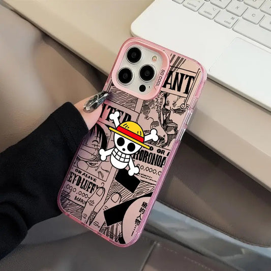 One Piece Bone Logo Cover Phone Case for iPhone 16e 11 12 13 Pro Max 14 15 16 Plus