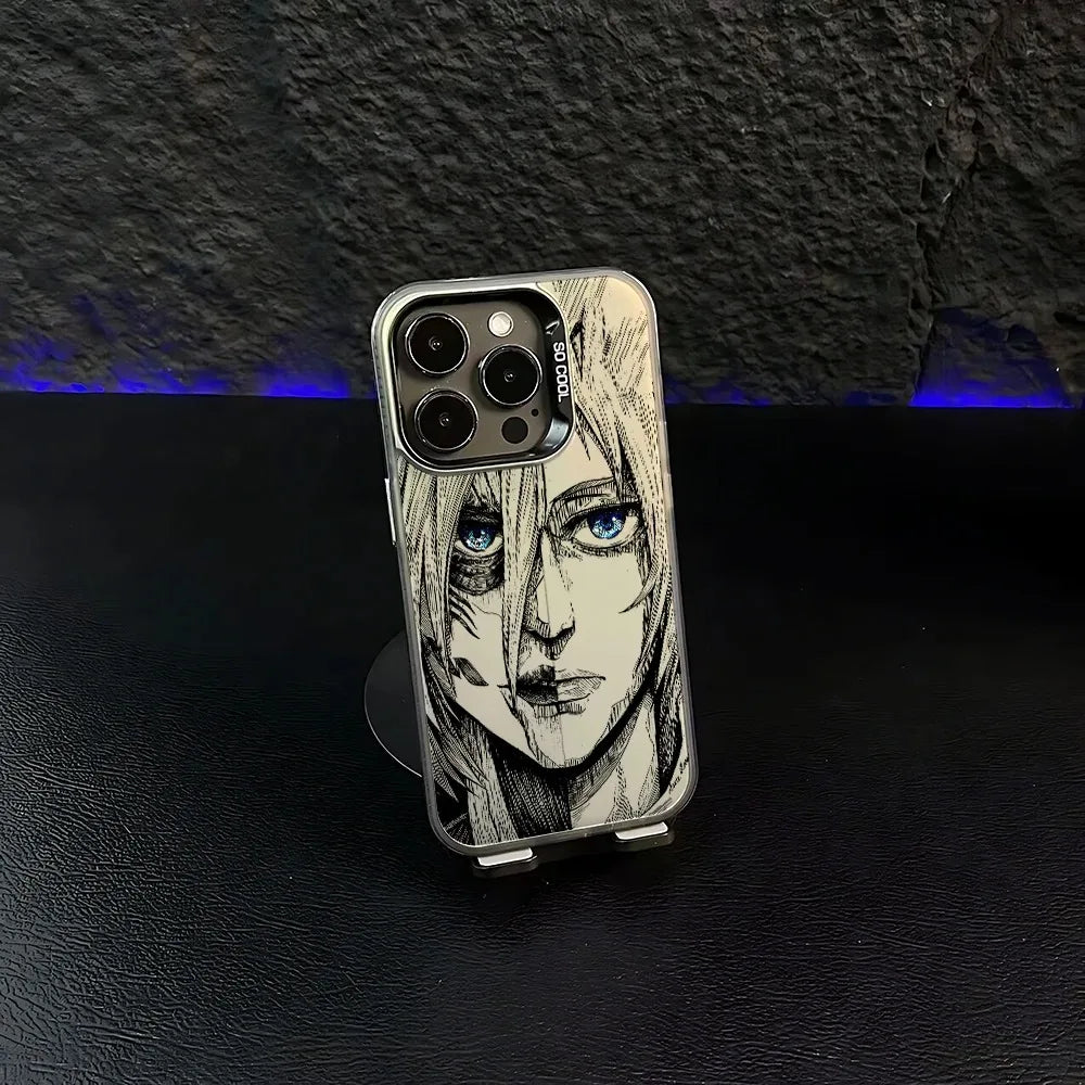 Luxury Attack On Titan Phone Case For iPhone 17 17e 16e 16 15 14 13 12 11 mini Pro Max X XR XSMAX 8 7 Air Plus Anti Fall Matte