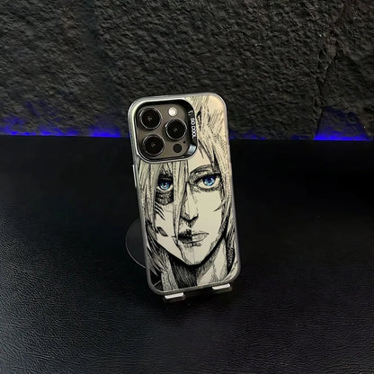 Luxury Attack On Titan Phone Case For iPhone 17 17e 16e 16 15 14 13 12 11 mini Pro Max X XR XSMAX 8 7 Air Plus Anti Fall Matte