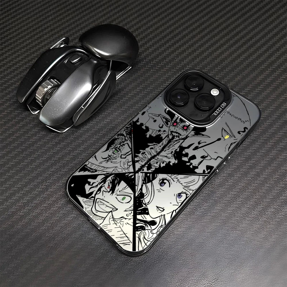 Black Clovers Astas Phone Case for Samsung Galaxy S26 S25 Edge S24 S23 S22 S21 FE S20 Ultra Plus 5G Colorful Silver Hard Cover