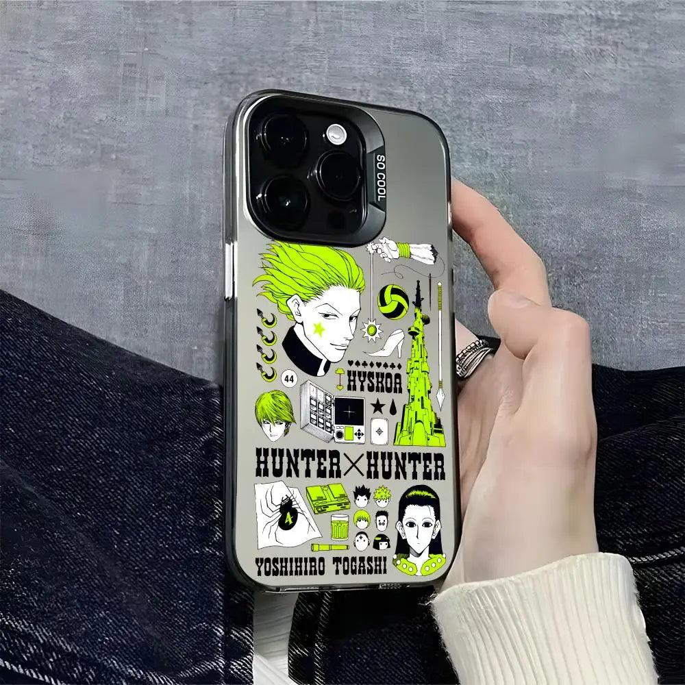 HUNTER HUNTER Phone Case For lMDColor Silver Shell For lPhone 17 16 15 14 13 12 11 Pro Max Plus