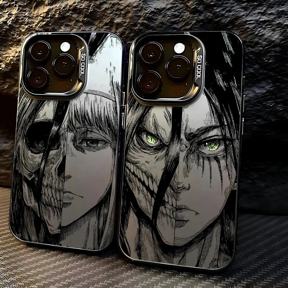 Luxury Attack On Titan Phone Case For iPhone 17 17e 16e 16 15 14 13 12 11 mini Pro Max X XR XSMAX 8 7 Air Plus Anti Fall Matte