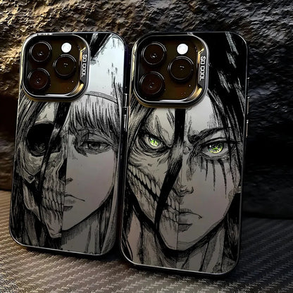 Luxury Attack On Titan Phone Case For iPhone 17 17e 16e 16 15 14 13 12 11 mini Pro Max X XR XSMAX 8 7 Air Plus Anti Fall Matte