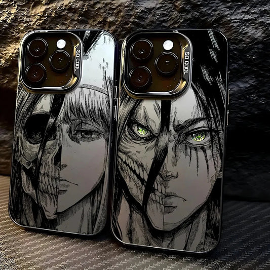 Luxury Attack On Titan Phone Case For iPhone 17 17e 16e 16 15 14 13 12 11 mini Pro Max X XR XSMAX 8 7 Air Plus Anti Fall Matte