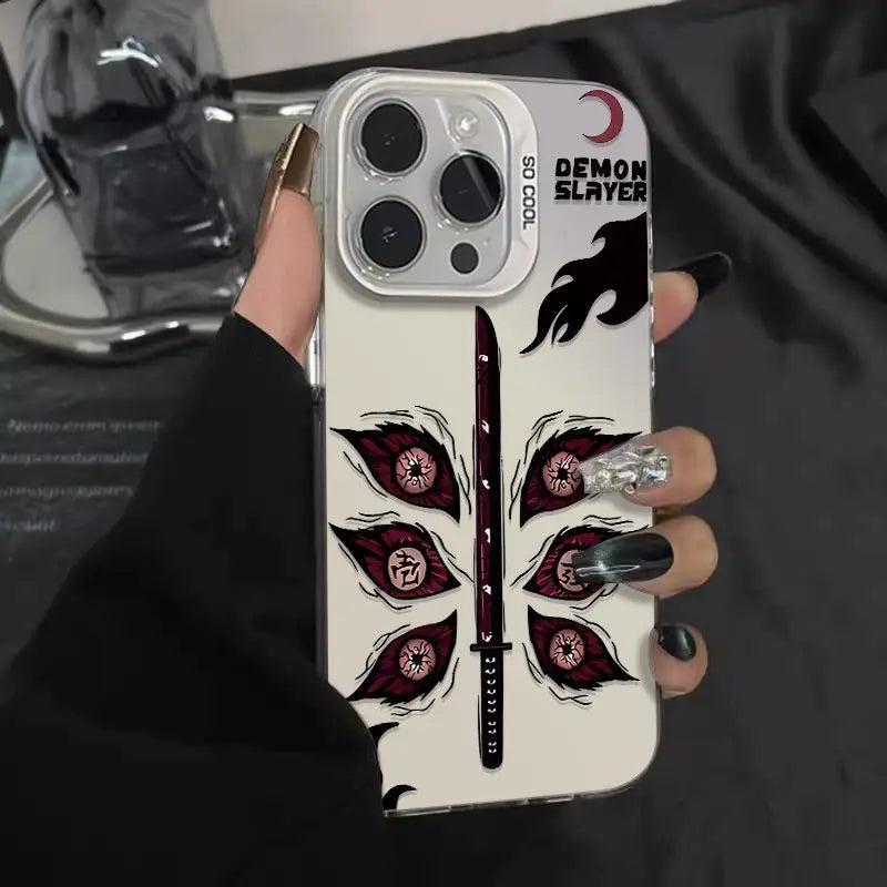 Red Eyes Ghost Blade Phone Case for iPhone 11 12 13 14 15 16 Pro Max XS X XR XSMAX MINI 8 7 Plus Shockproof Matte Hard Cover
