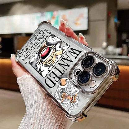Anime O-One Pieces For iPhone 17 AIR 16E 16 15 14 13 12 11 XS Pro Max mini Plus Plating Anti-Fall Cool Phone Case