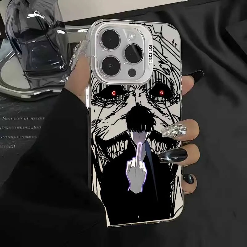 Anime Solos Levelings Phone Case For iPhone 17 16e 16 15 14 13 12 11 mini Pro Max X XR XSMAX Air Plus Anti Fall Matte Back Cover