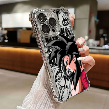 Dragons Balls GT Saiyans Vegeta Goku Phone Case for iPhone 11 13 15 16 17 Pro Max 14 Plus 17Air 16E 12 Mini 11 17Pro Clear Cover