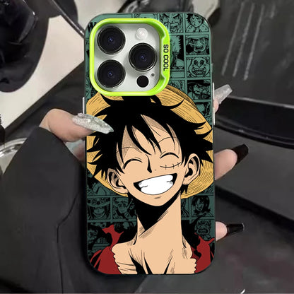 O-One Piece Luffy Zoro Hard Phone Case for IPhone 17 16 15 14 13 12 11 Pro Max Plus 17 Air 16E X XR XS Max Shockproof Back Cover