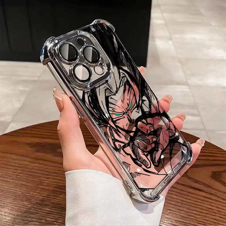 Phone Case for Apple iPhone 14 Pro XR 12 16 15Pro Max 11 13 16Plus XS MAX 15 11Pro Clear Cover Super Dragon Ball Goku