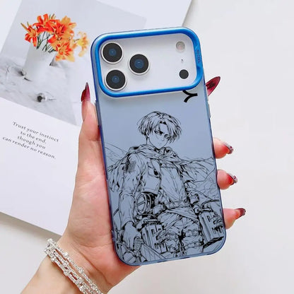Hot Anime A-Attack on Titan Phone Case For iPhone 17 16 15 14 13 12 11 Pro Max Designer Matte Laser Aurora Funda Phone Case