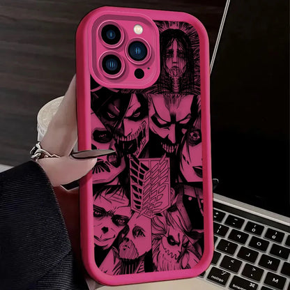 Anime Attack on Titans Phone Case for iPhone 17 16e 16 15 14 13 12 11 Air Pro Max Mini XR XS X 7 8 6 6s Plus Soft TPU Back Cover