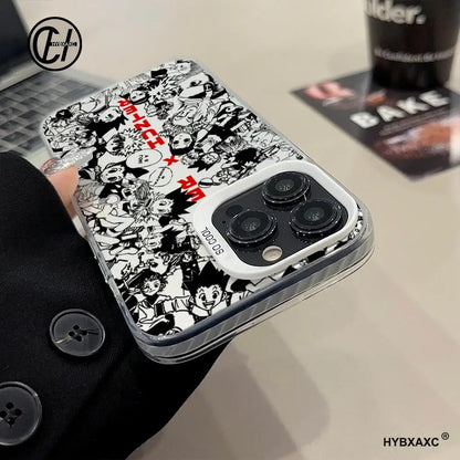 Black HUNTER×HUNTER Hot Anime Phone Case FOR IPhone 17 16 15 Pro MAX 14 13 12 16e 15Pro Plus Shell 17Air Silver Shell IMD Covers