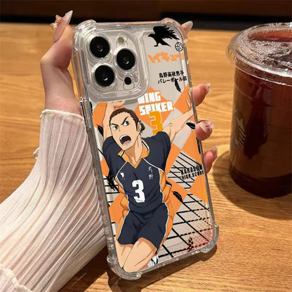 Haikyuu Oya Volleyball Phone Case for iPhone 16 15 14 Plus 13 12 Mini 11 iPhone16 Pro Max X Xs XR 7 8 Soft Thin Clear Cover