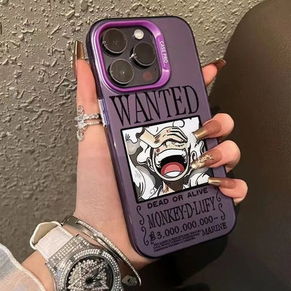 ONE PIECE LUFFY Model Wanted Phone Case For IPhone 16 15 14 13 12 11 Pro Max Japan Cartoon Matte Shockproof Back Cover