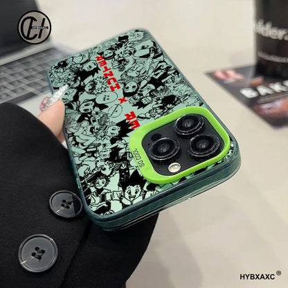 Black HUNTER×HUNTER Hot Anime Phone Case FOR IPhone 17 16 15 Pro MAX 14 13 12 16e 15Pro Plus Shell 17Air Silver Shell IMD Covers