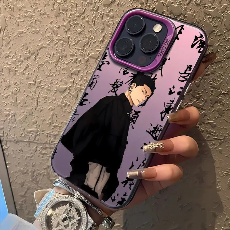 Jujutsu Kaisen Satoru Gojo Phone Case For iPhone 16 15 14 13 12 11 Pro Max X XR XSMAX 8 7 Plus Candy Matte Shockproof Back Cover